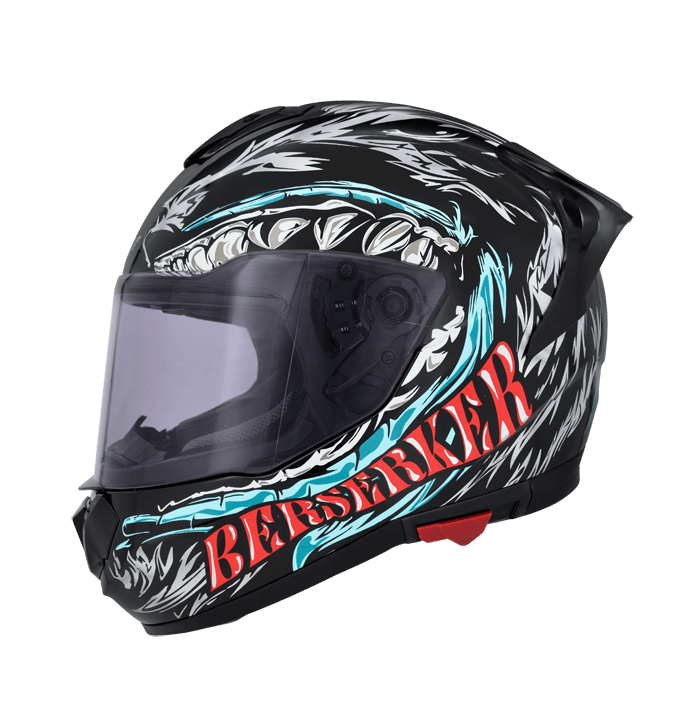 M2R F-7 #3 熊戰士 亮黑藍 彩繪 全罩 內墨片