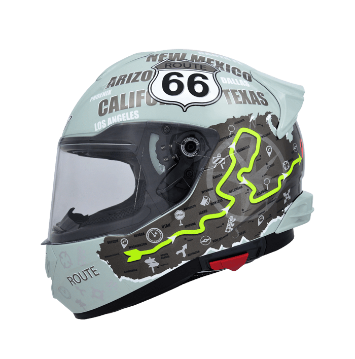 M2R F-7A 3D-Light 藍灰 彩繪 全罩 內墨片