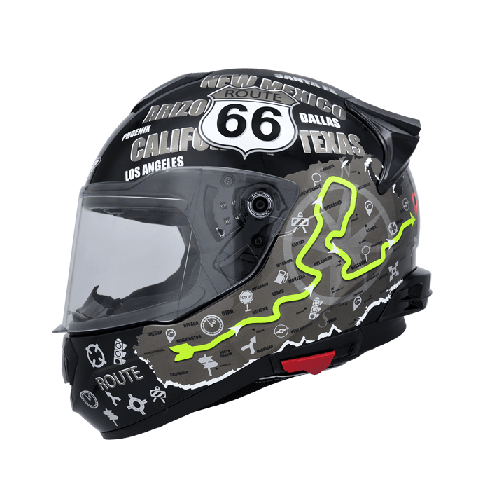 M2R F-7A 3D-Light 亮黑 彩繪 全罩 內墨片