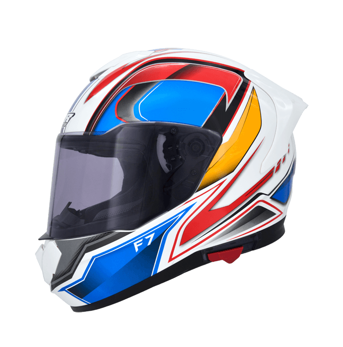 M2R F-7 #2 科幻 白紅藍 彩繪 全罩 內墨片