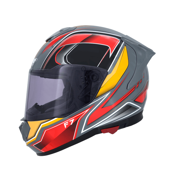 M2R F-7 #2 科幻 水泥灰紅 彩繪 全罩 內墨片