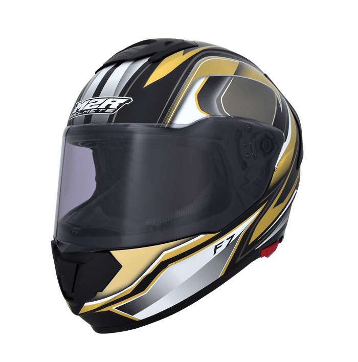 M2R F-7 #2 科幻 消光黑金 彩繪 全罩 內墨片