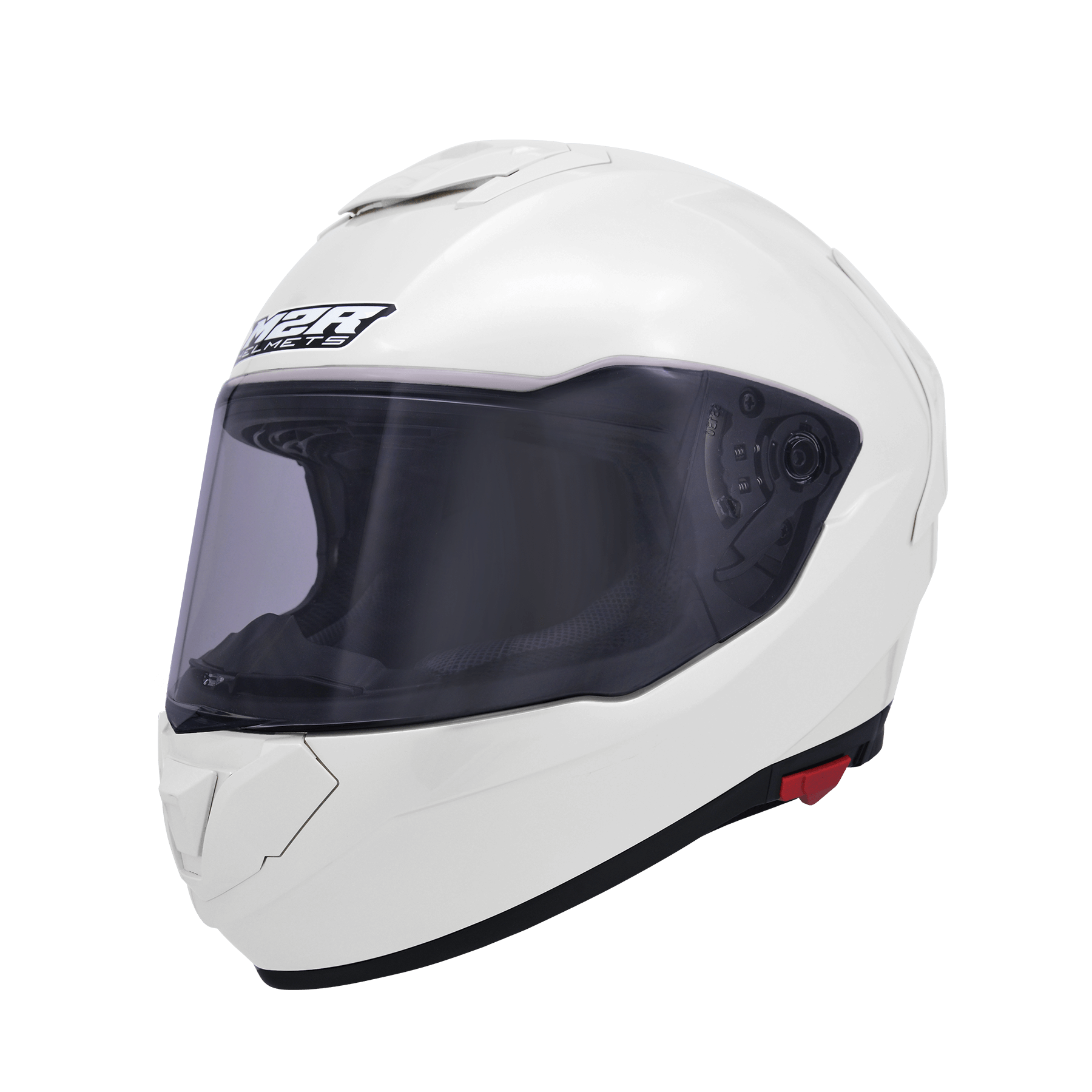 M2R F-7 亮光白 素色 全罩 內墨片