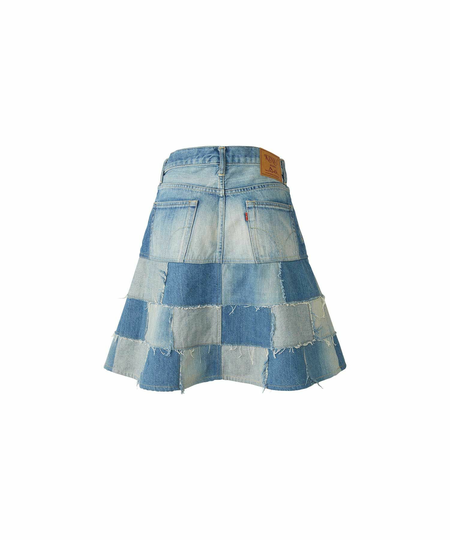 預購 - HYSTERIC GLAMOUR 拼接牛仔Skirt