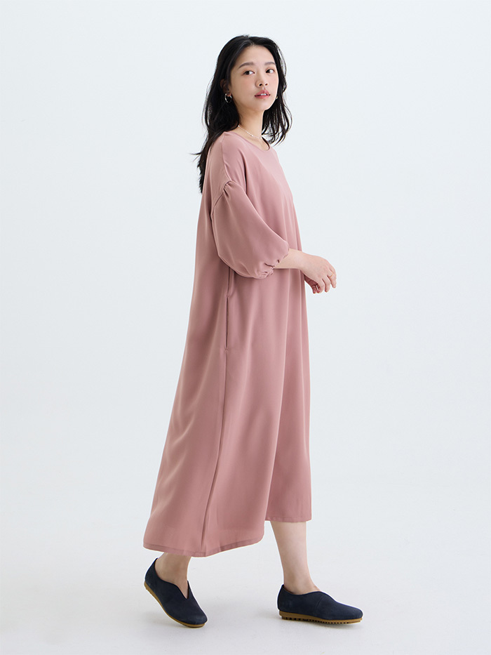 克林姆泡芙長洋裝-甜瓜