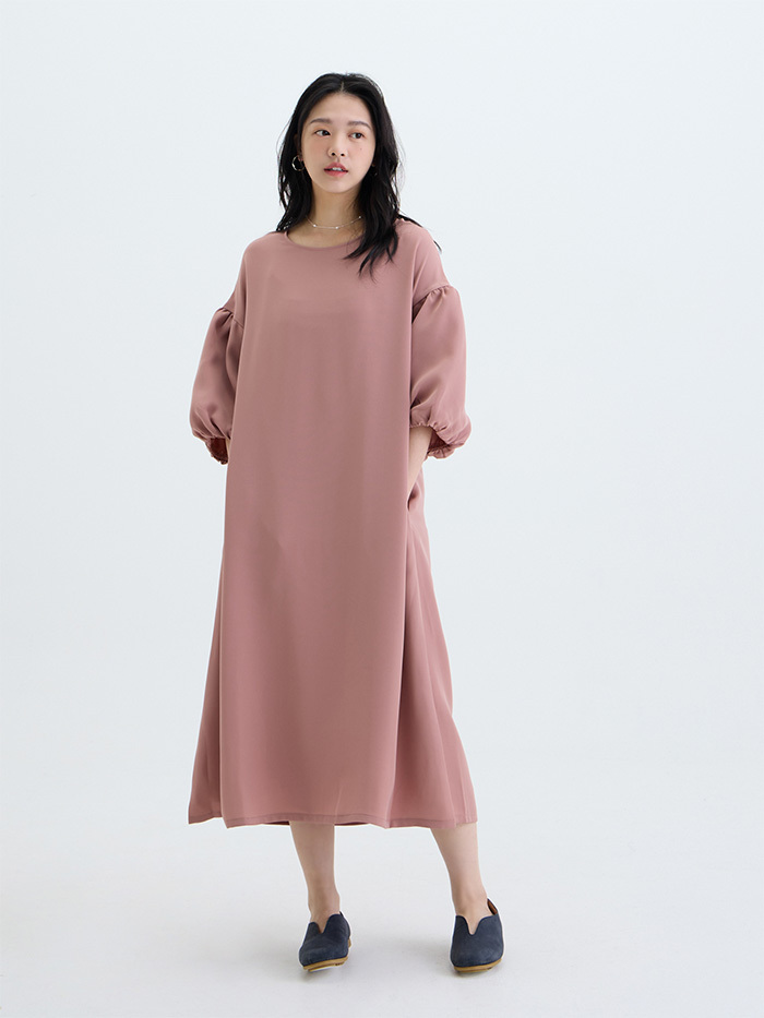 克林姆泡芙長洋裝-甜瓜