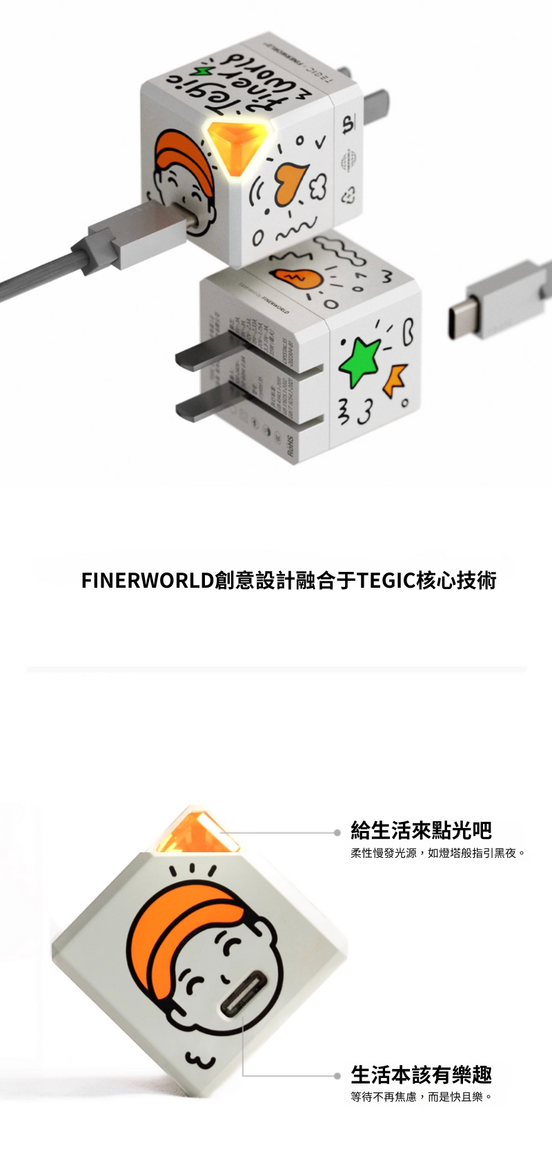 TEGIC x FINERWORLD 35  充電頭   聯名款