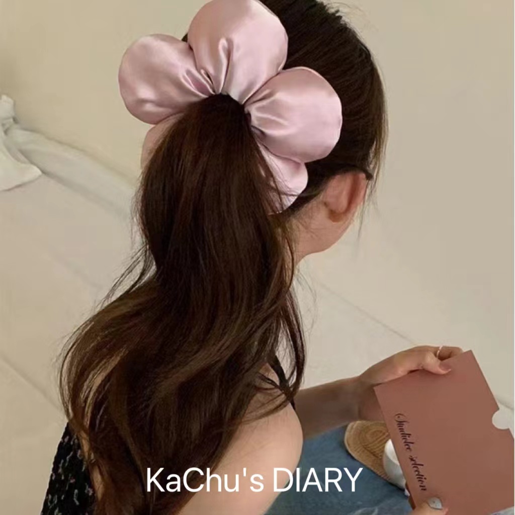 ins立體花朵髮圈