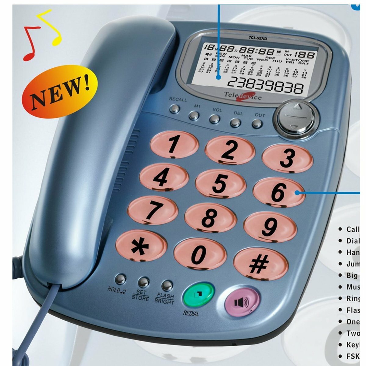 Teledevice(Caller ID) TCL-527iD Indoor Telephone P1615