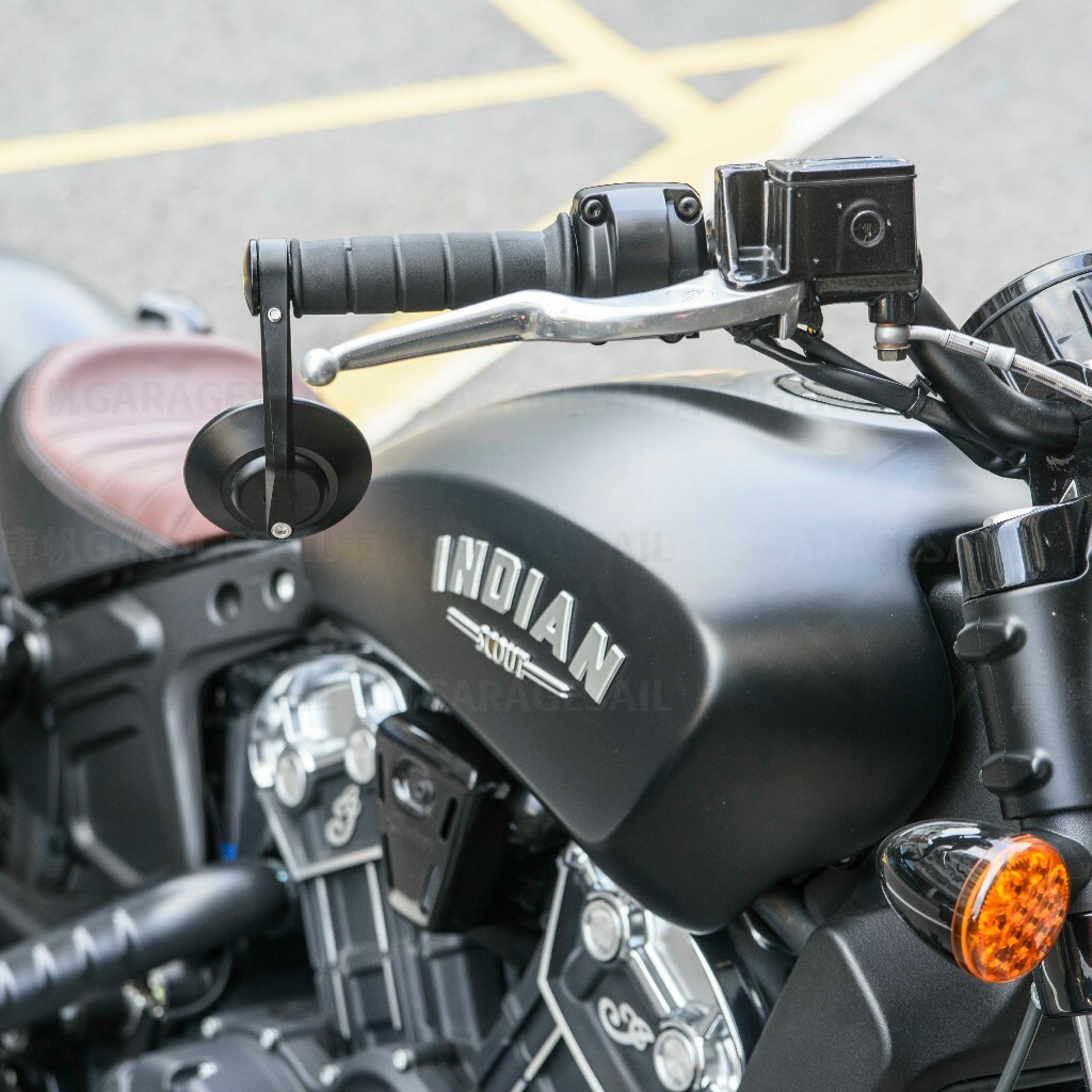 印地安 Scout 專用 CNC 把手端 後照鏡 雙圓 C1