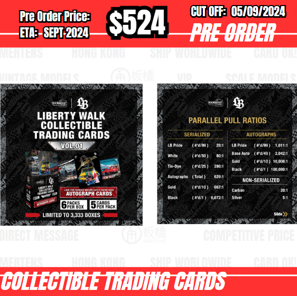 PO-$524 * Tarmac * CARDS LIBERTY WALK COLLECTIBLE TRADING CARDS VOL.01 (BOX) [OD29/08]