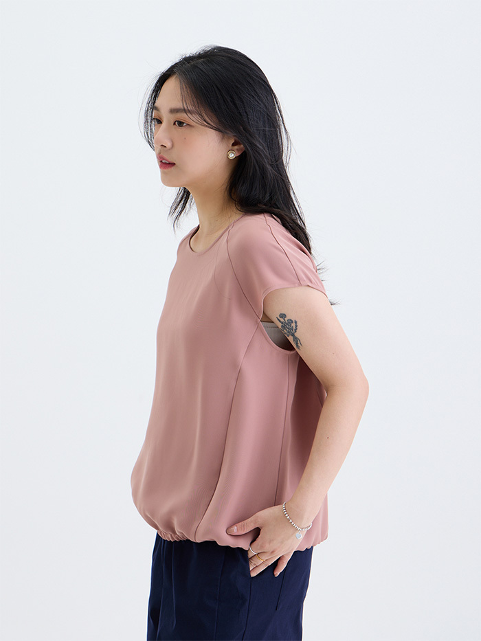 日走拉克蘭切袖上衣-甜瓜