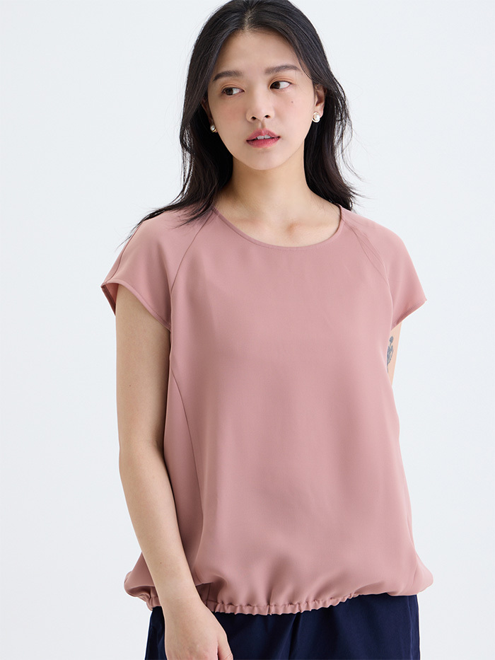 日走拉克蘭切袖上衣-甜瓜