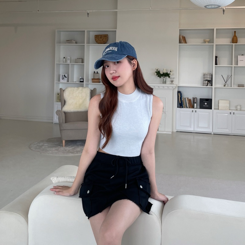 7天穿不膩!薄針織短板立領無袖背心(8色)