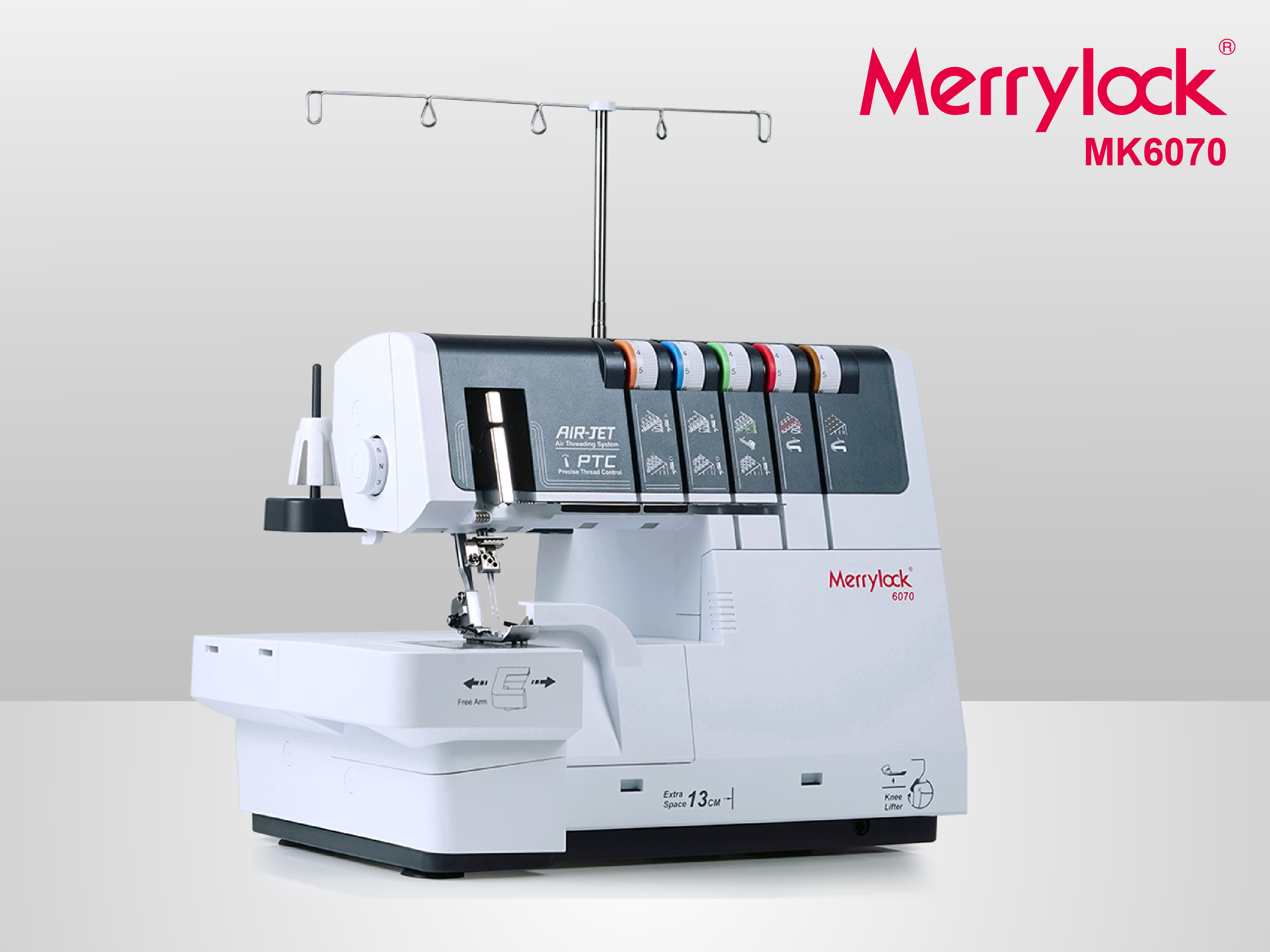 【Merrylock】MK6070 氣動式三本&拷克複合機