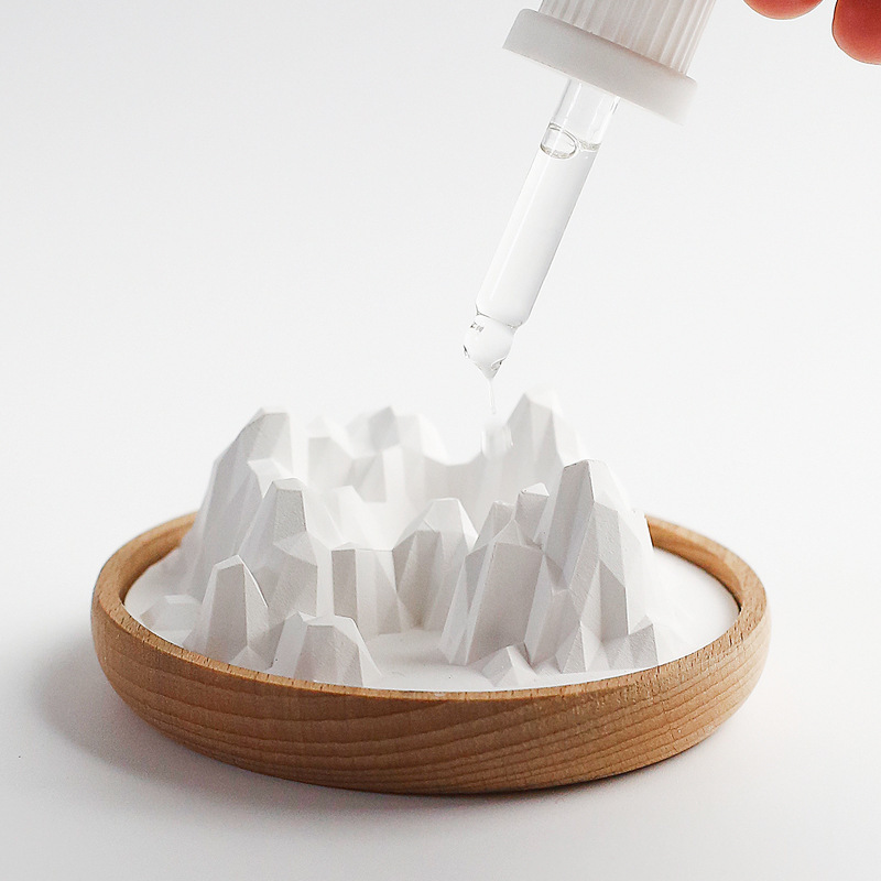 矽藻土原木擴香石∣簡約系列 白日雪山∣FOHO