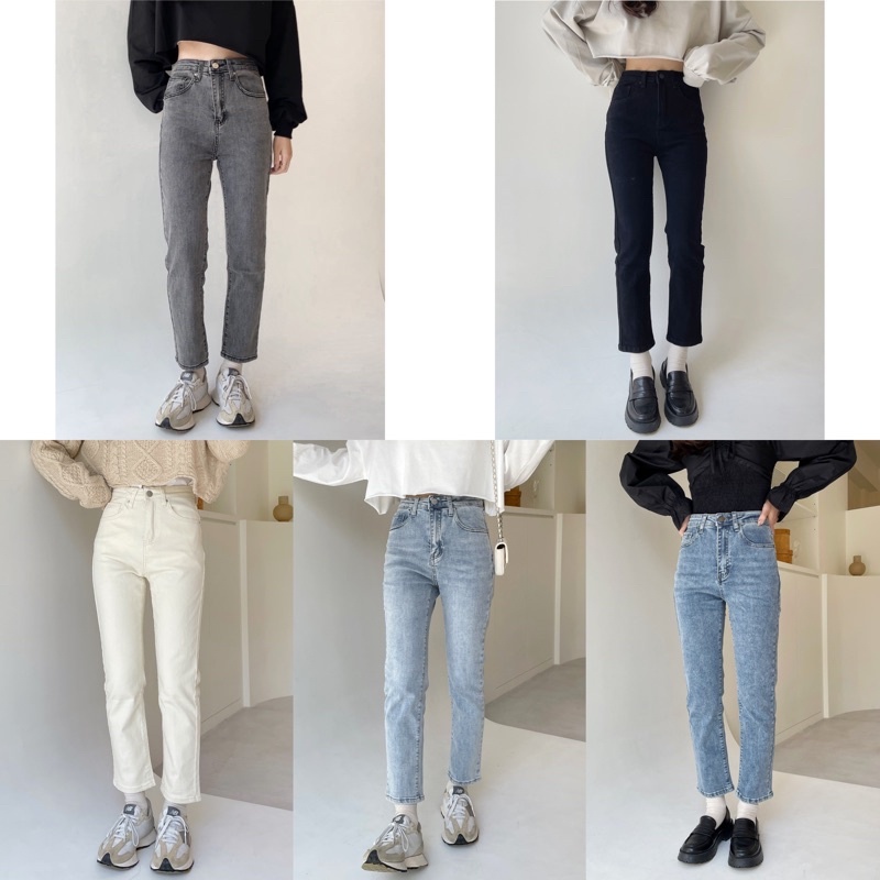 超彈🔥陽光色系6色小隻女後開衩牛仔褲☀(S-XL)