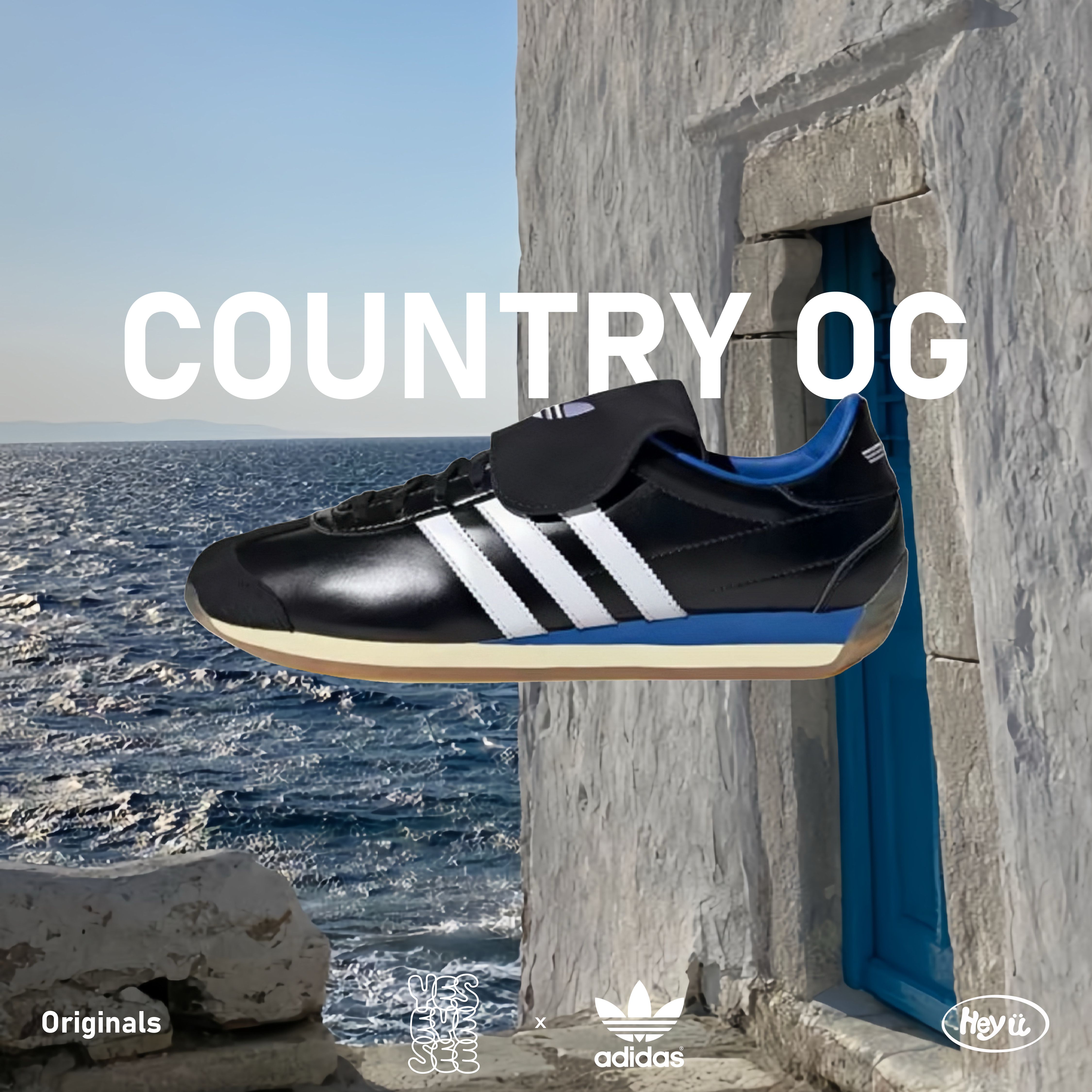 YESEYESEE x Adidas Originals COUNTRY OG (黑色)