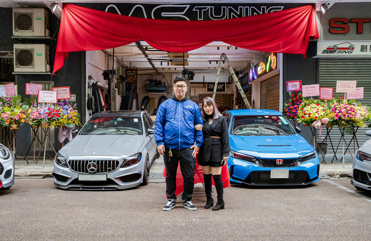 ms tuning steven tsang with partner at grand opening even in kwun tong