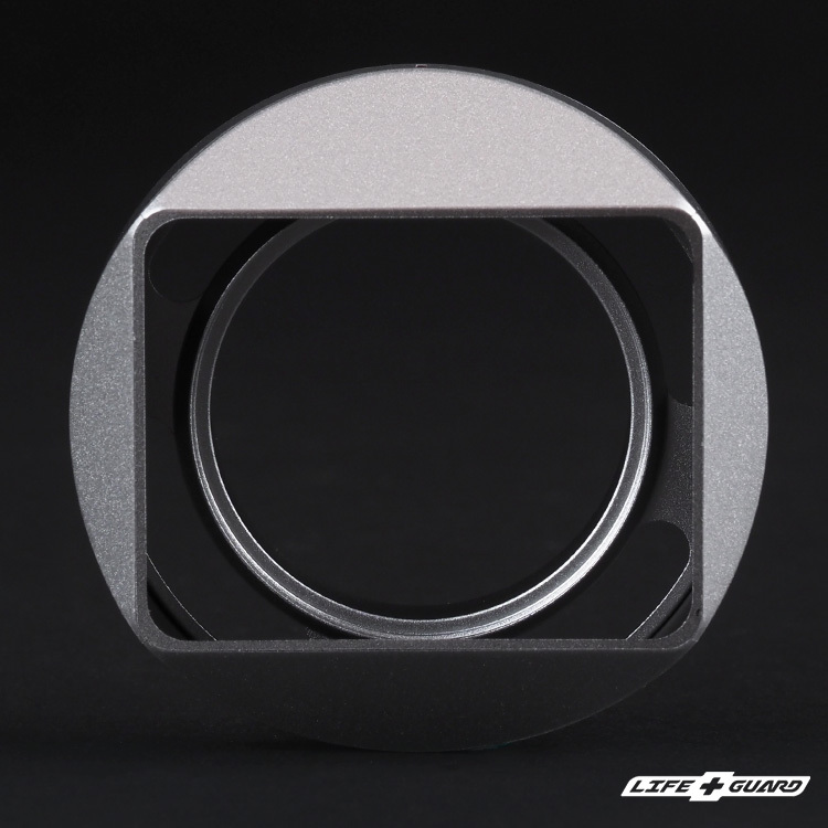 LIFE+GUARD 鏡頭貼膜安裝示意，適用 Squarehood XF 27mm F2.8