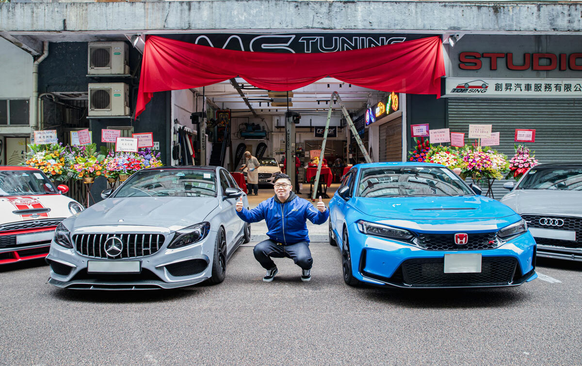 ms tuning grand opening civic type r mercedes benz c200 mini coopers audi rs3