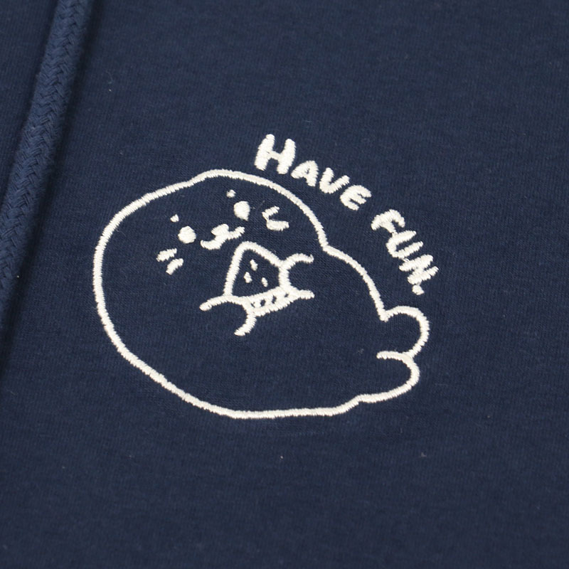 Sirotan 抗UV連帽外套-慵懶小白 藍(指套款) S、M、L、XL