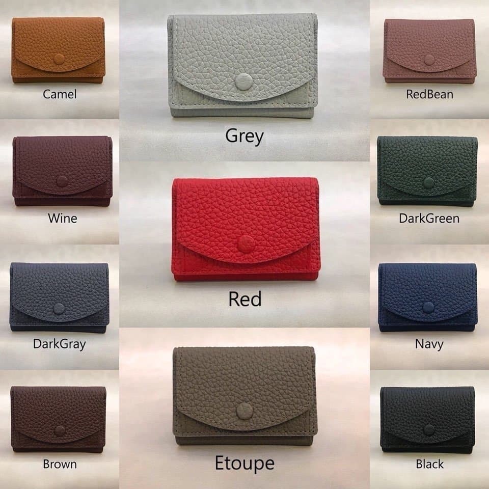 優質牛皮摺合式銀包 （多色）【1818-1018】