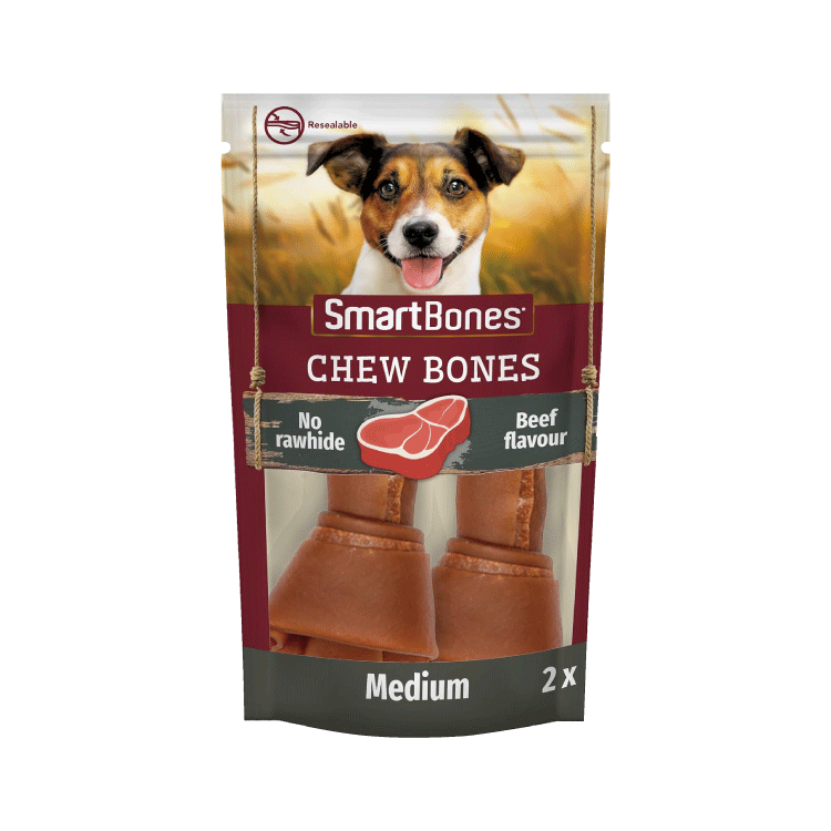 SmartBones 歐洲優化版 超低脂 牛肉味 中型潔齒骨 2條 (SBB7514)