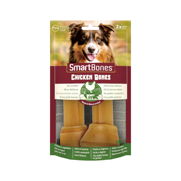 SmartBones 歐洲優化版 超低脂 雞肉味 中型潔齒骨 2條 (SBC7125)