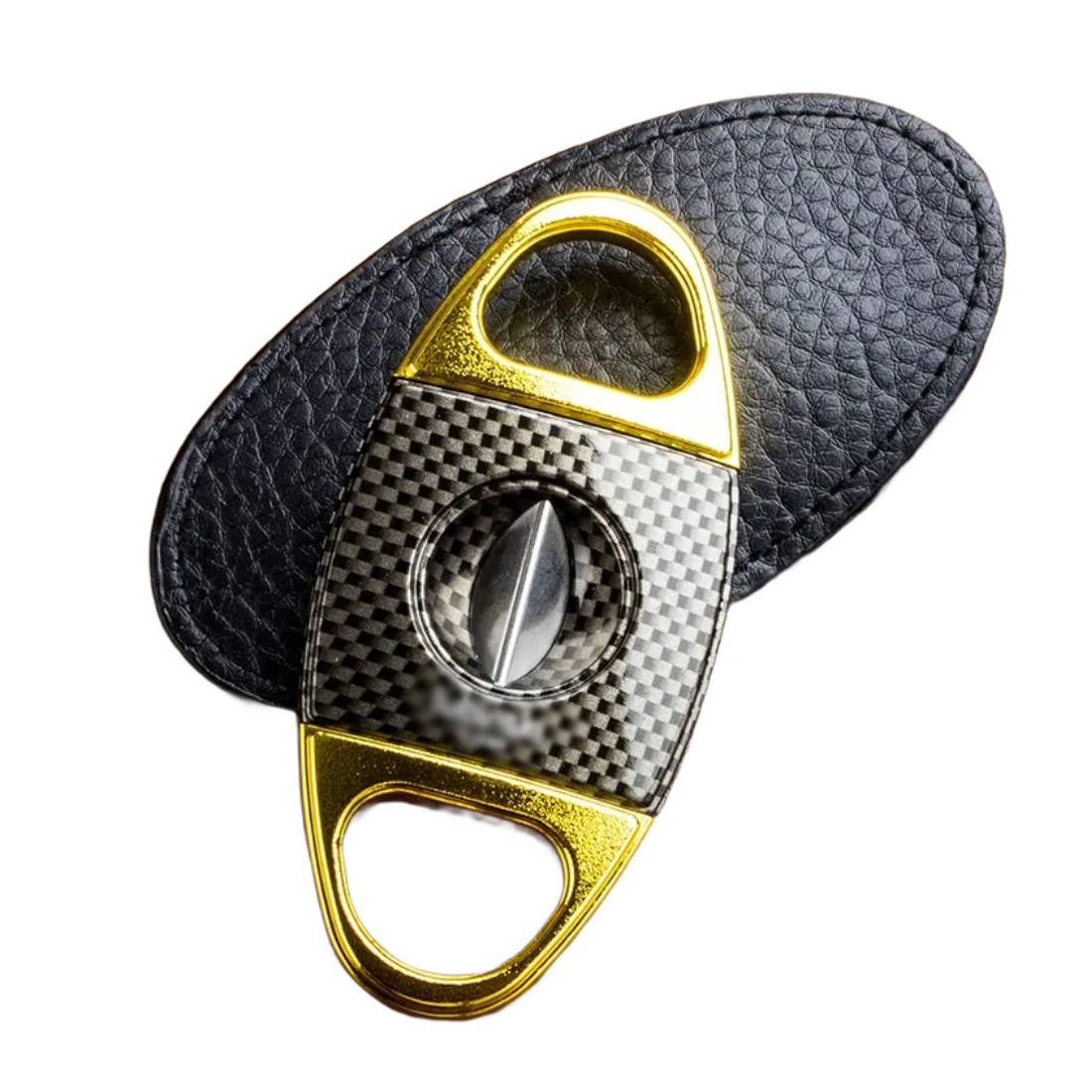 【魯賓斯基】碳纖維紋理 鋅合金製 雙刃V型雪茄剪 #禮盒 #送禮自用