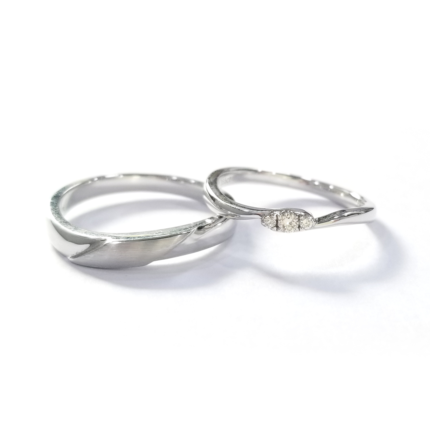 18K白金天然鑽石結婚戒指 WHK59WGA013