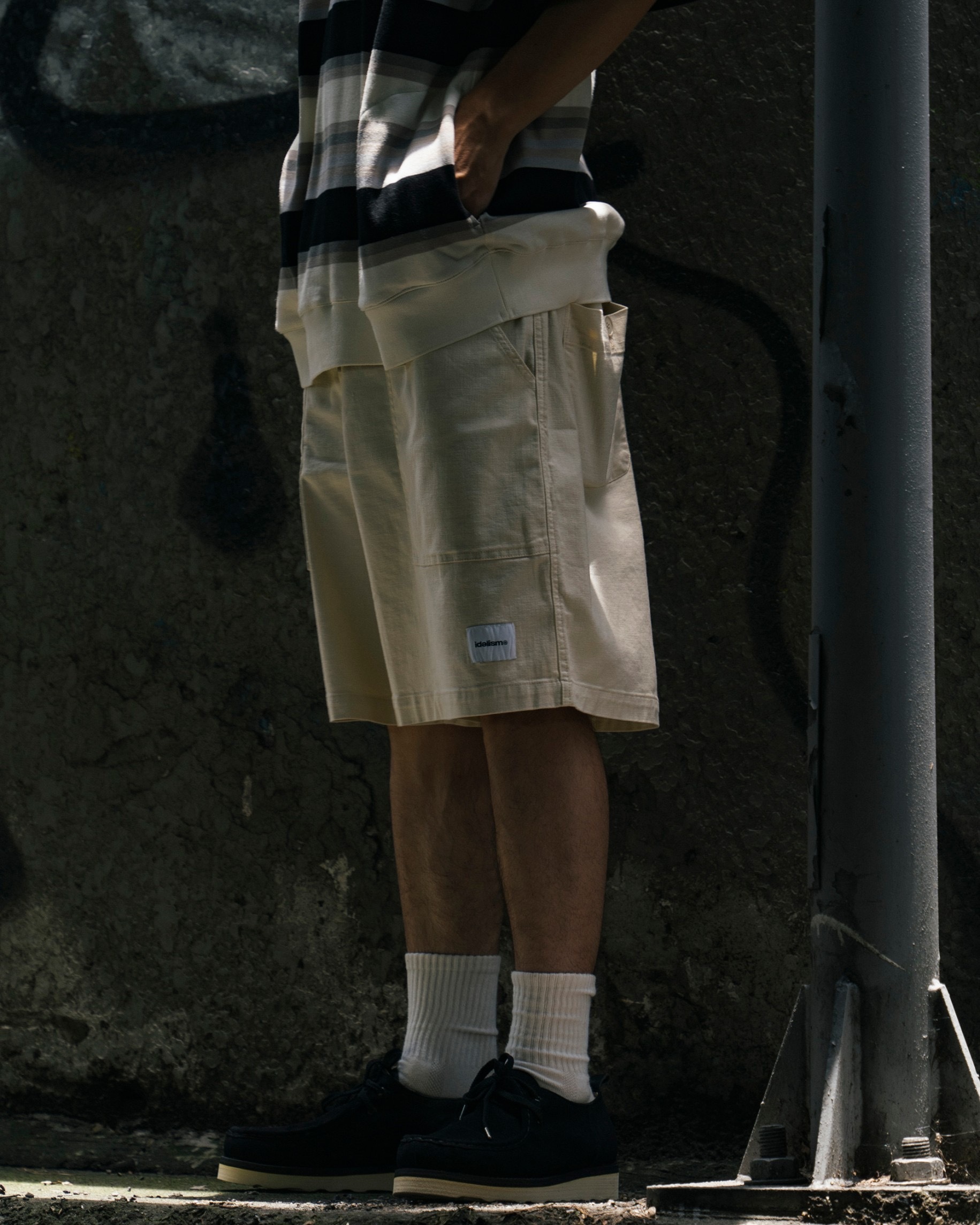 IDEALISM IDE Linen Shorts  棉麻 短褲 休閒褲 黑 白 軍綠