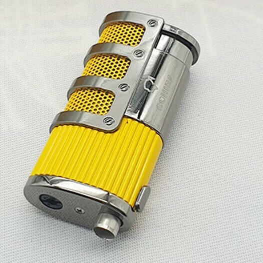 【雪茄用】人體工學 鋅合金 防風 三直沖 充氣式 雪茄打火機 #帶鑽孔器 #禮盒