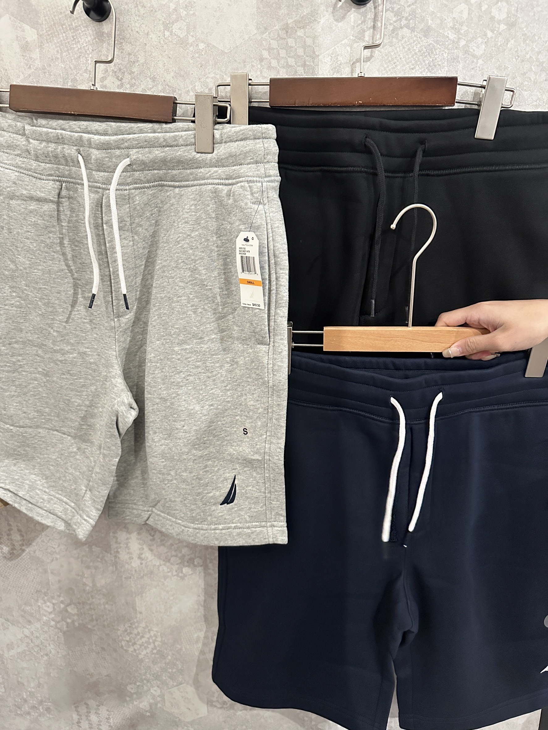 Nautica 帆船 電繡小Logo 素面 短褲 棉褲