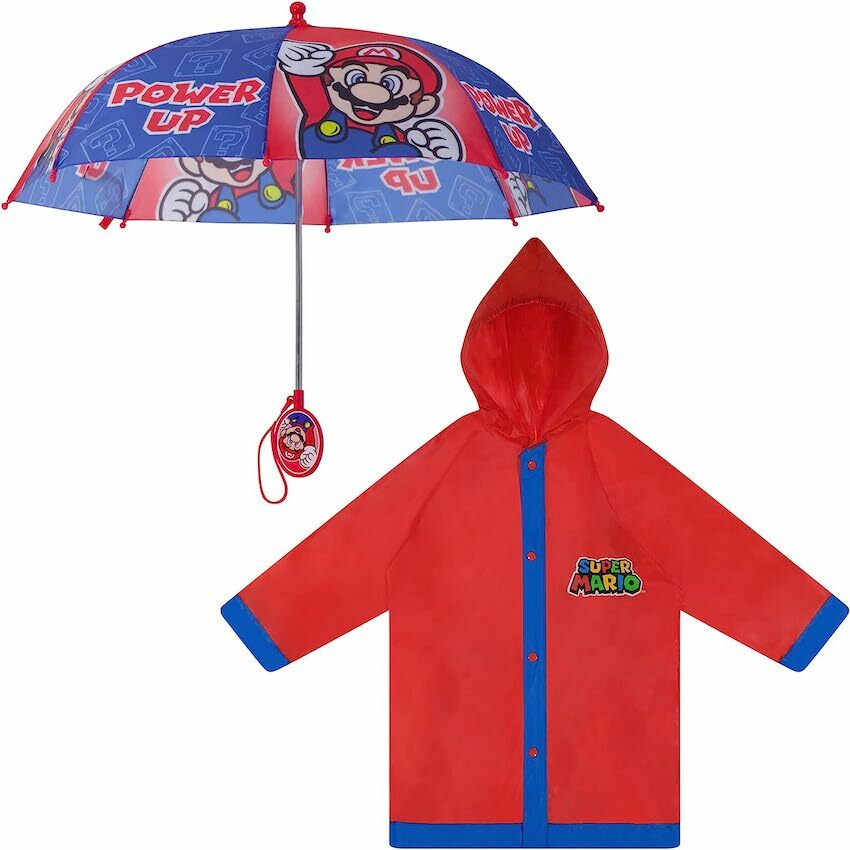 美國 Super Mario 雨傘及雨衣套裝