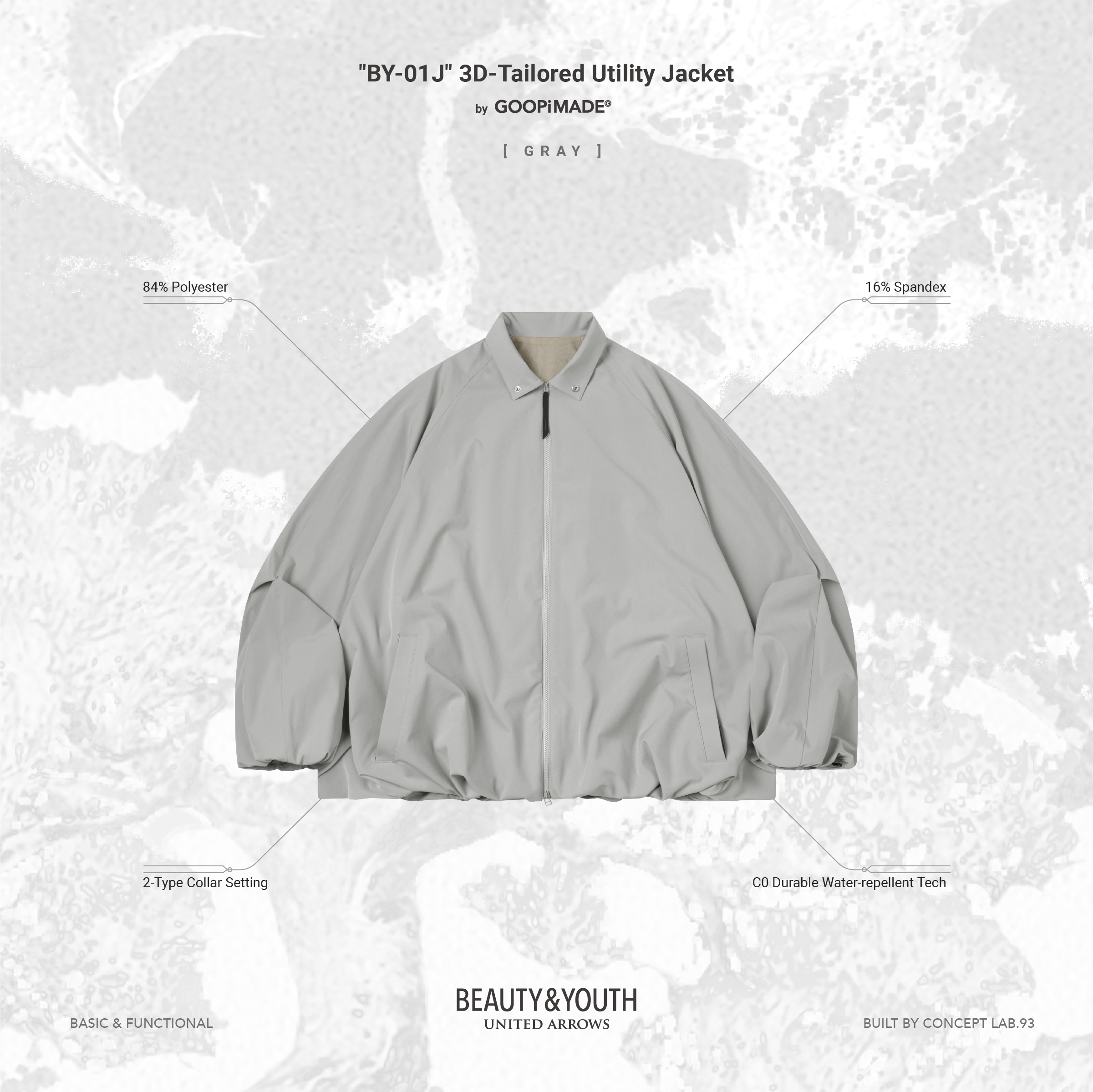 ジャケット・アウター BY-01J 3D-Tailored Jacket GOOPiMADE BY-01J” 3D-Tailored Utility Jacket by GOOPiMADE