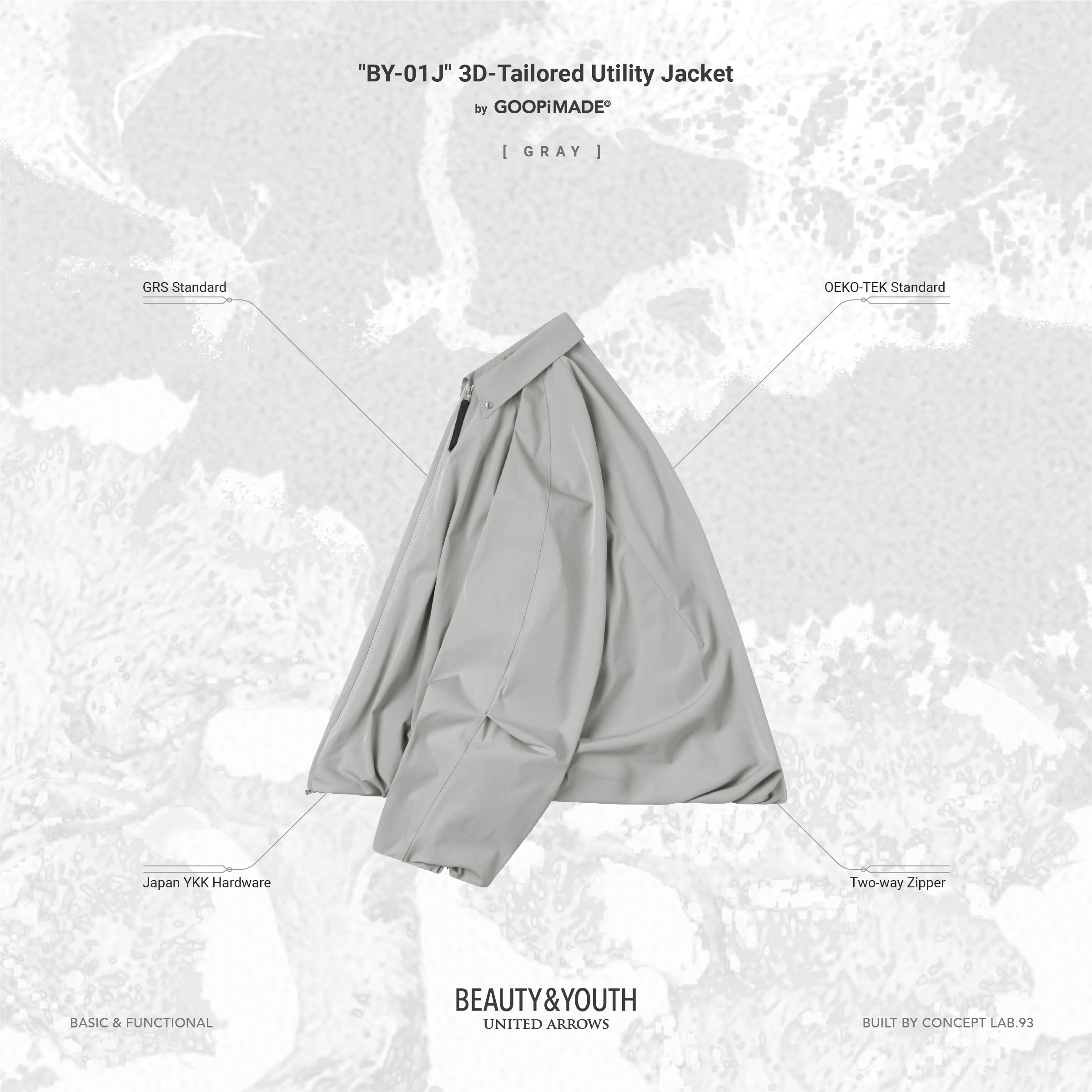 ジャケット・アウター BY-01J 3D-Tailored Jacket GOOPiMADE BY-01J” 3D-Tailored Utility Jacket by GOOPiMADE