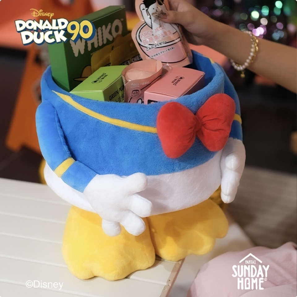 SUNDAY HOME x DISNEY 迪士尼正版授權 唐老鴨抱抱桶 置物桶 收納桶 絨毛 /預購