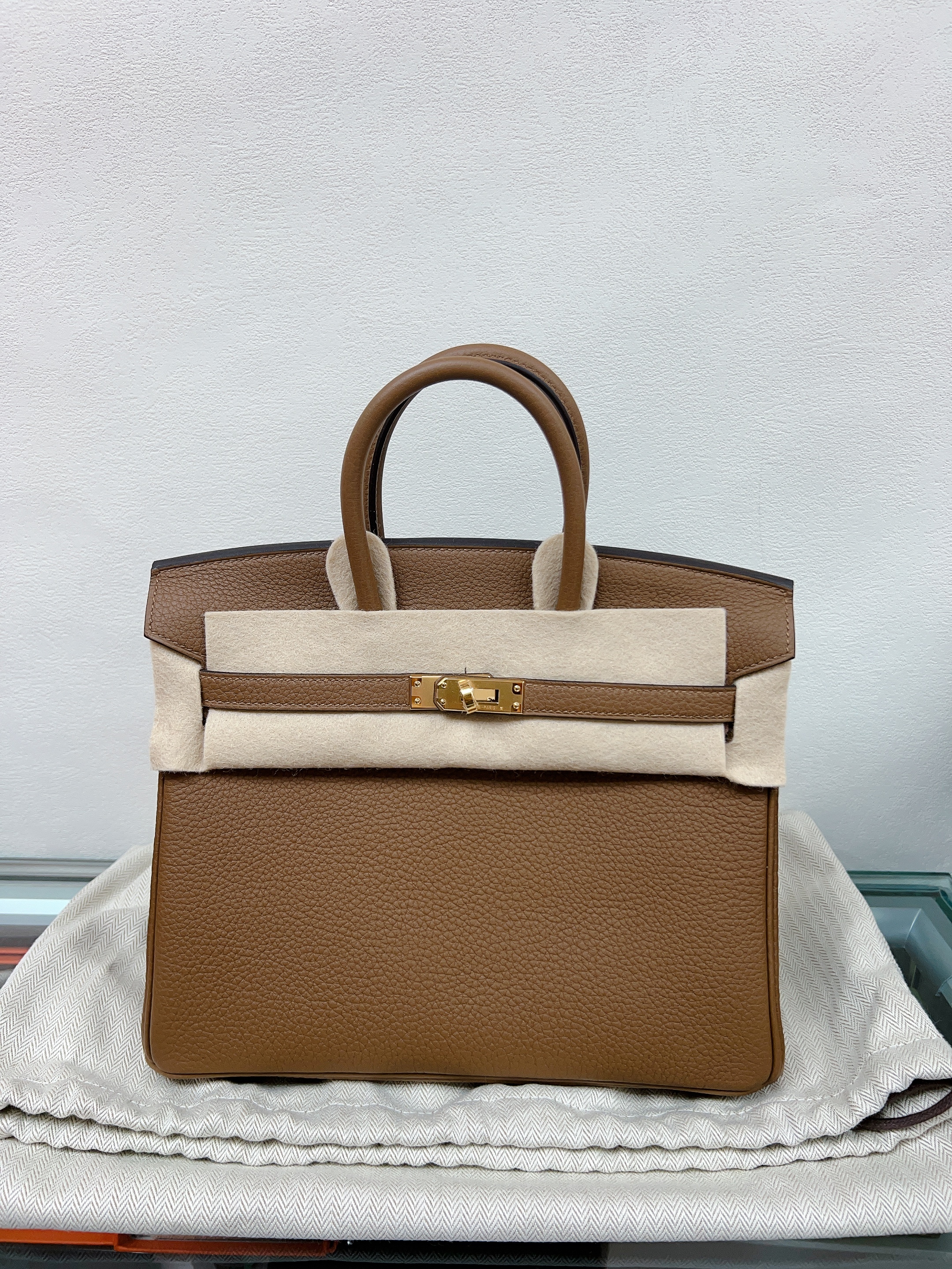 *Brand New* Hermes birkin 25/ 3G alezan GHW/ stamp w