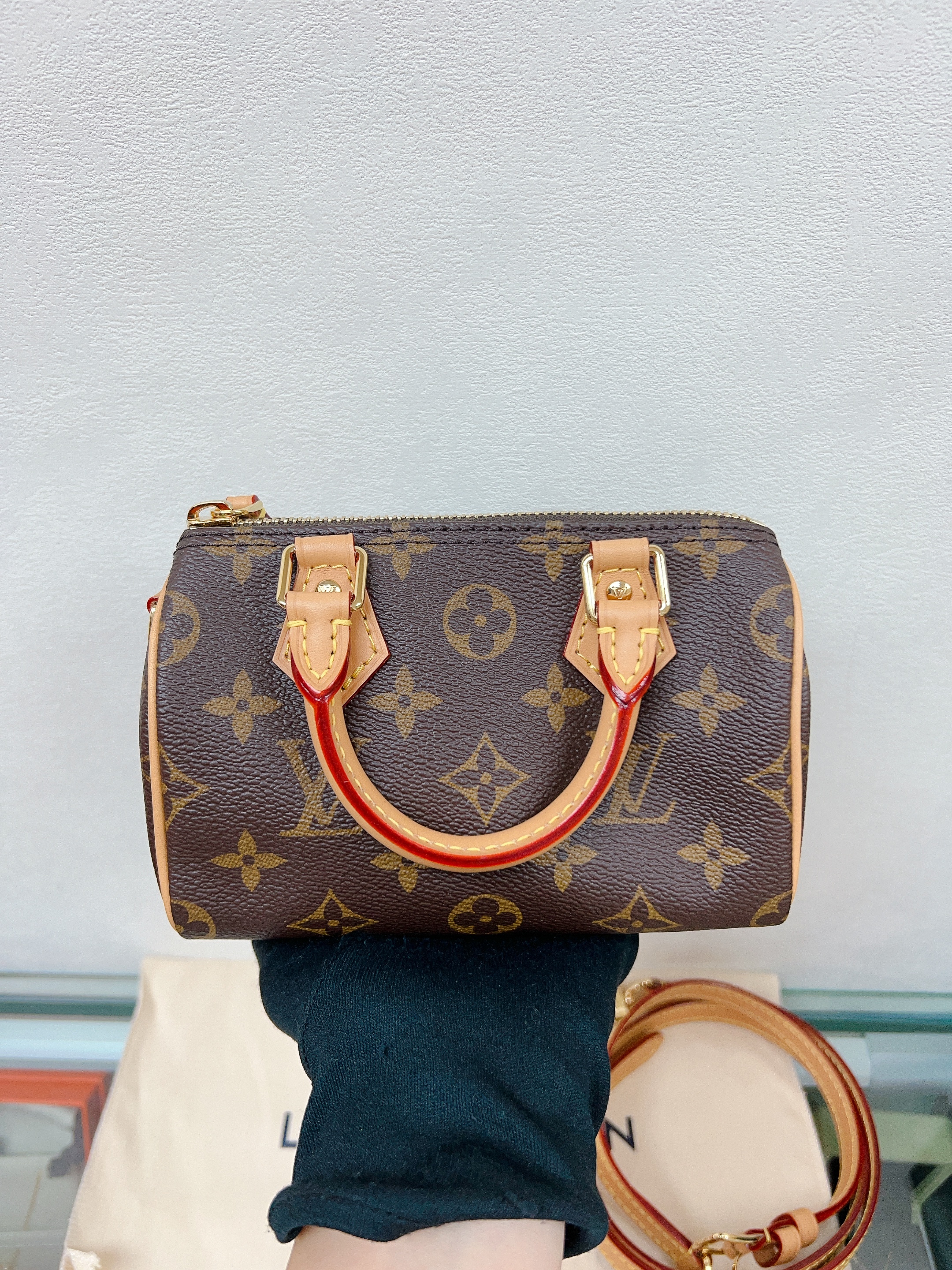 *Unused* Lv nano speedy (brown monogram)