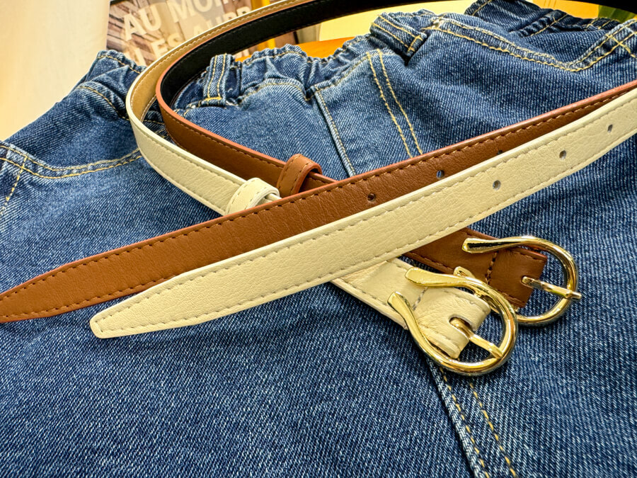 金扣．真皮 皮帶【2419-1030】