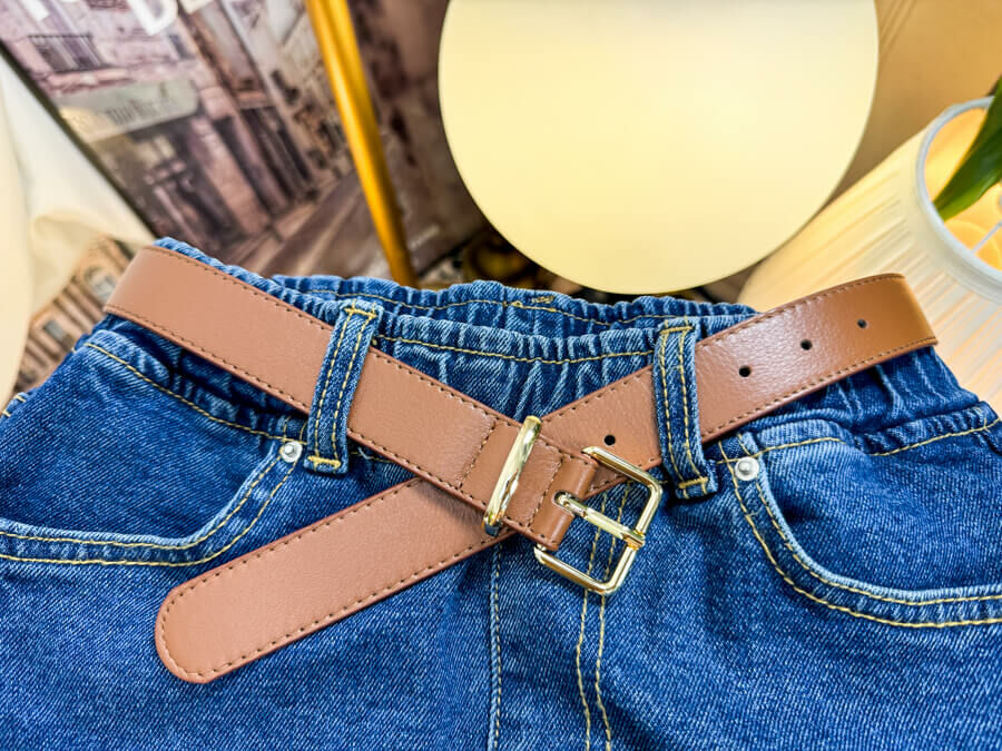 細方扣．真皮 皮帶【2419-1029】