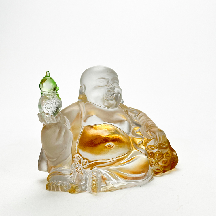 鹿港窯禮品館 琉璃彌勒佛 帶來幸福與財富的吉祥物