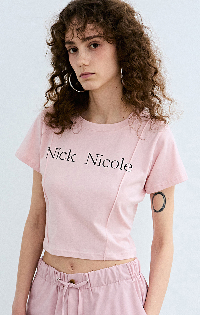 【Nick Nicole】NICOLE PINTUCK CROP TEE 6COLOR NICOLE PINTUCK CROP TEE_BLACK - NICK&NICOLE | 60% - Asian