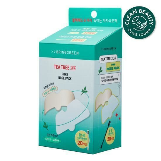 《現貨》Bring green tea tree cica pore nose pack 3pcs/5pcs