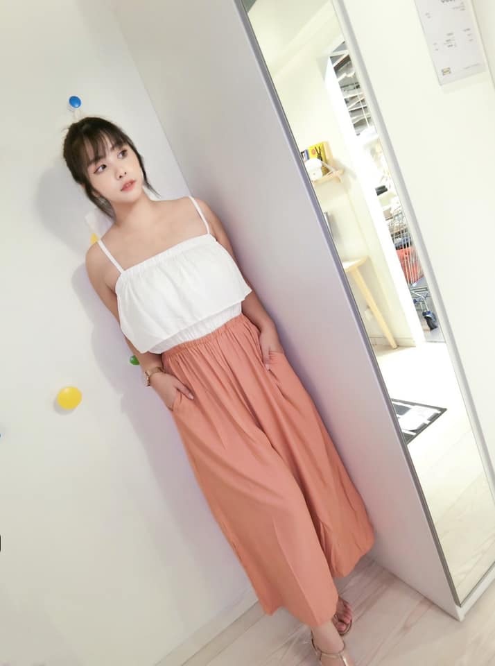 蛋糕領平口超顯瘦大口袋連身褲🍭自訂款