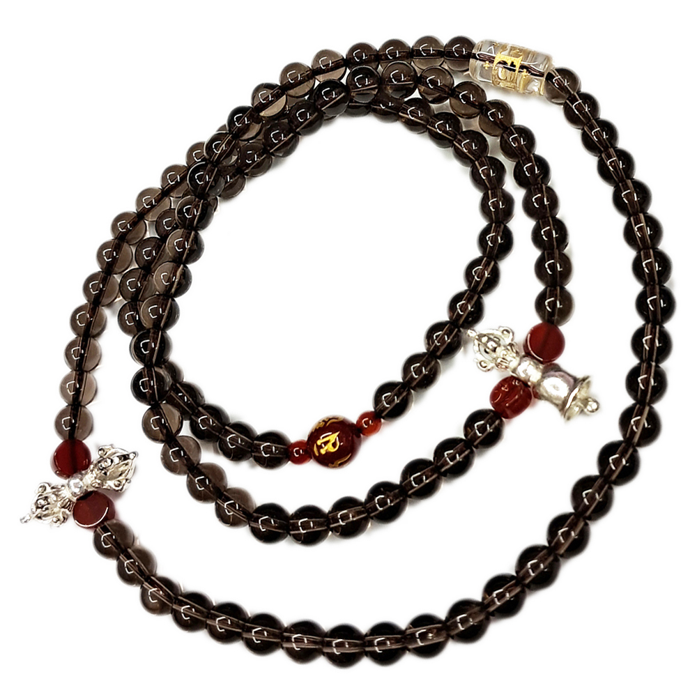 金剛杵+茶晶108念珠6mm【十方】137373