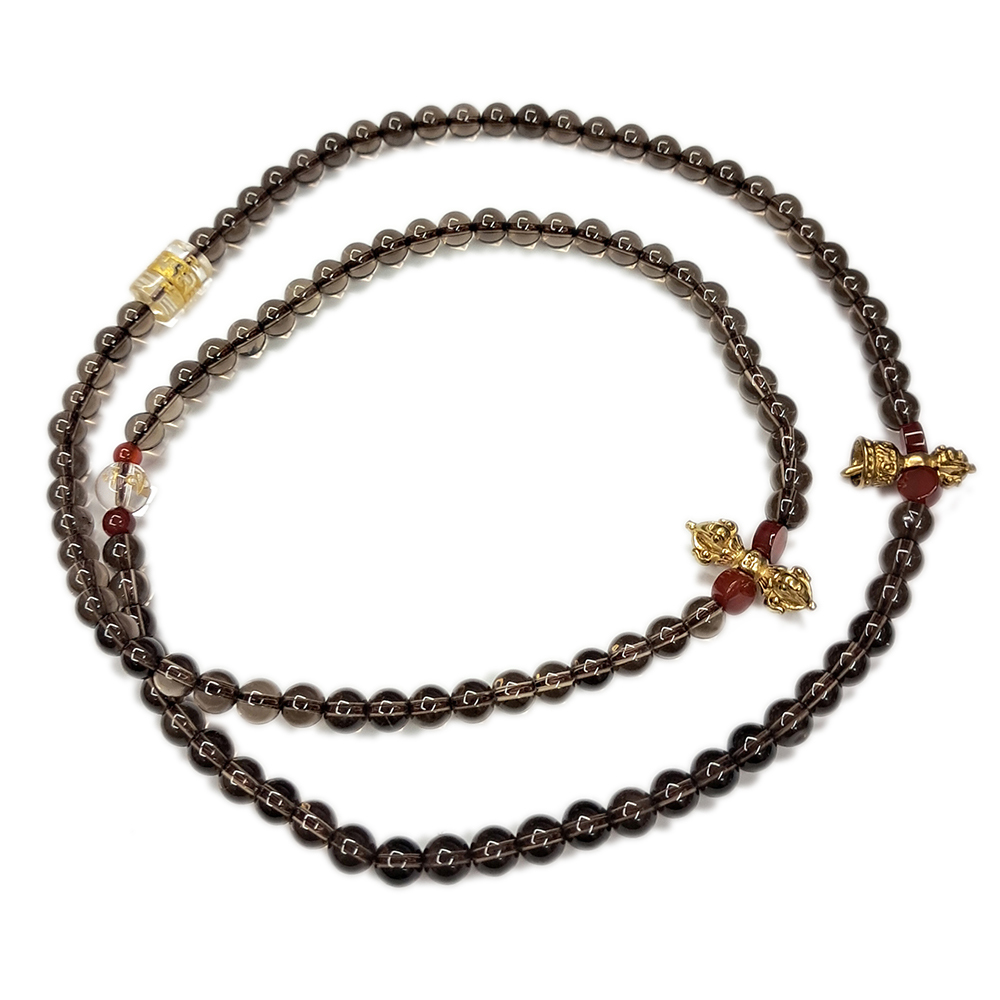 轉經輪+茶晶108念珠6mm【十方】137391