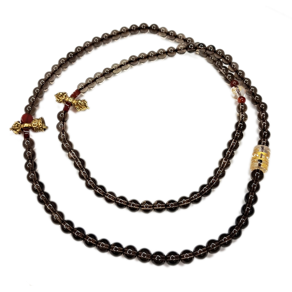 轉經輪+茶晶108念珠6mm【十方】137391