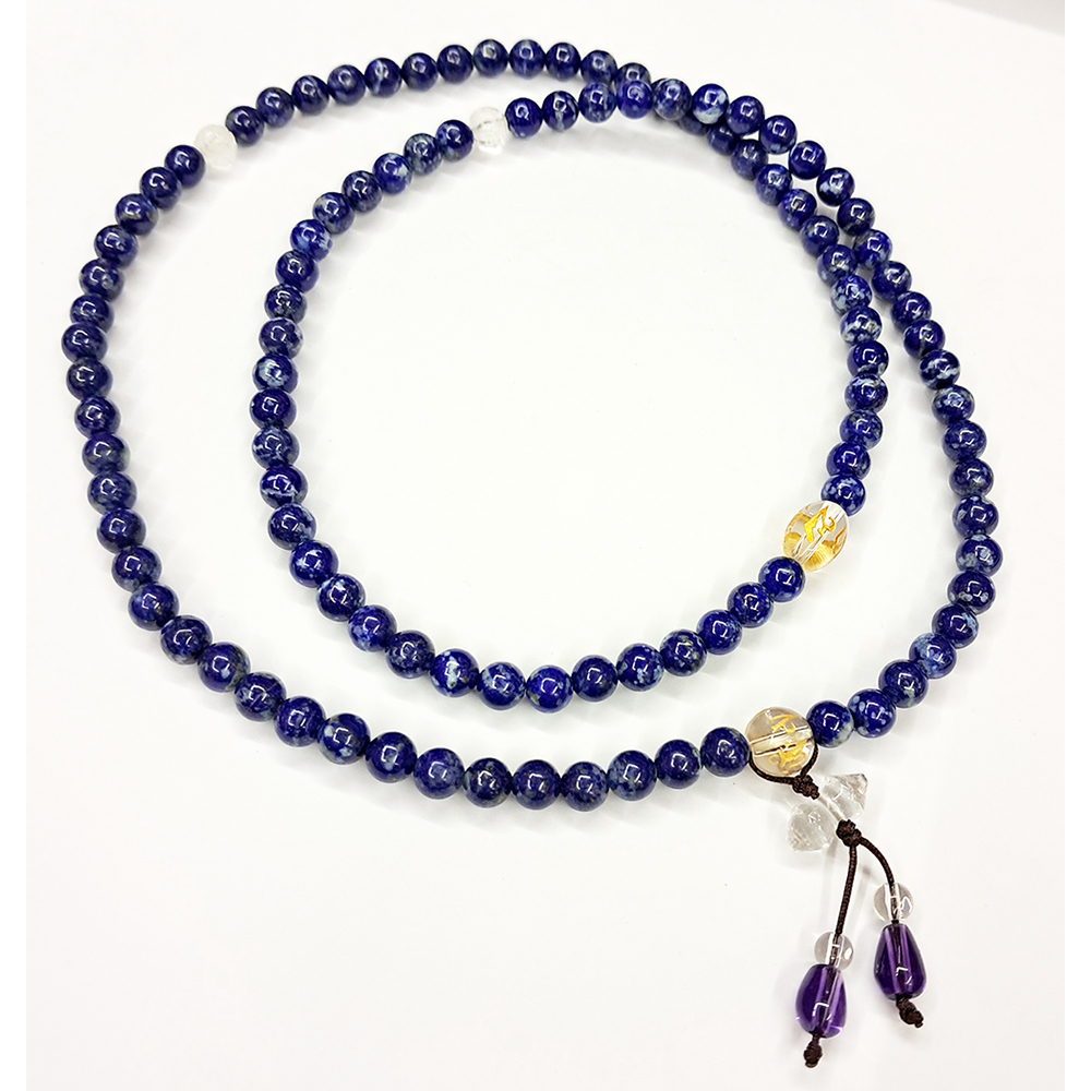 六字真言+高級青金石108念珠6mm【十方】150478